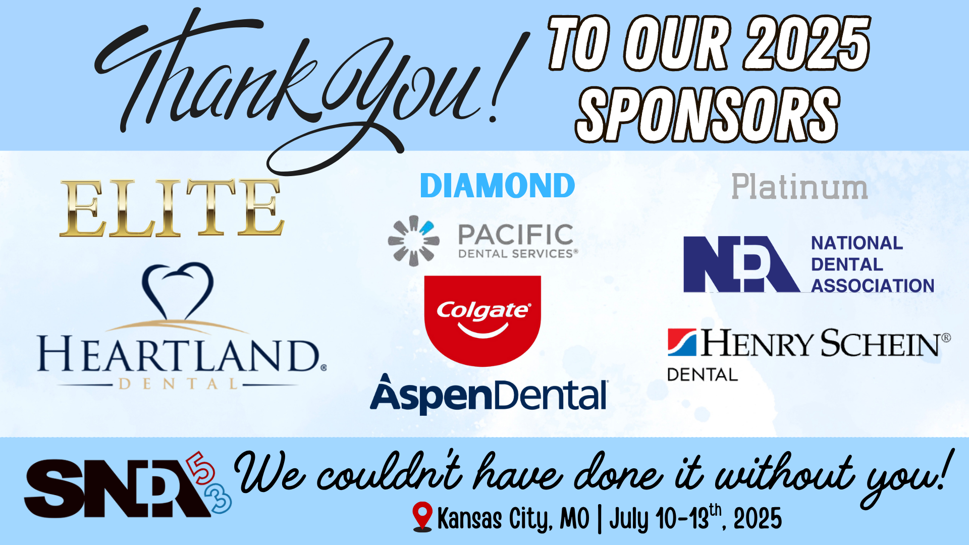 Thank you to our 2025 SNDA convention sponsors